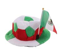 TOMETURE Cappello da tifoso di calcio con bandiera messicana, berretto per travestimenti a tema orgoglio nazionale per le partite di calcio, accessorio per travestimenti da sostenitore per tornei ed