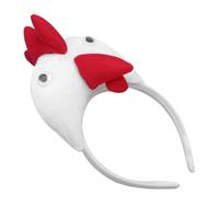 TOMETURE Cerchietto Accessorio Divertente e Unico per Chioma Gallina Cartone Animato Bianco per Truccarsi e Lavare Viso per Feste di Compleanno e Capodanno