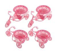 TOMETURE Cestini Intrecciati Facili da Installare in Plastica Set 4 Pezzi Vintage e Portatili per Piante e Fiori Artificiali Come Centrotavola per Desktop e Feste