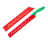 TOMETURE Coltello Taglio Preciso e Resistente in Acciaio Inossidabile per Cocomero con Manico a Guaina, Lama Seghettata per Pastry e Uso Quotidiano