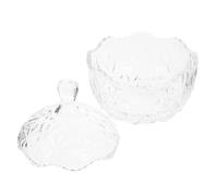 TOMETURE Contenitore in Vetro Coperchio per Gioielli e Caramelle, Vaso Decorativo Chic per Organizzare Oggetti e Ornamenti, come Centrotavola per Matrimoni