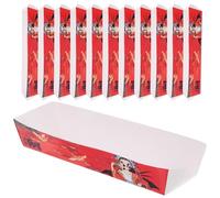 TOMETURE Contenitori per Hot Dog in Carta Rosso 100 Pezzi Struttura Robusta e Design Versatile per Feste e Food Truck