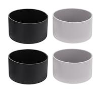 TOMETURE Copertura Antiscivolo Fondo Bottiglia in Silicone Nero 4 Pezzi | Diametro 7-7, 5cm, Elastica e Protettiva, per Bottiglie Sportive e Spruzzatori in Vetro