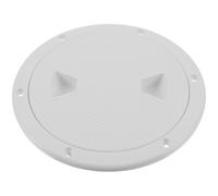 TOMETURE Copertura Boccaporto Barca Rotonda da 6 Pollici in ABS Bianco | Superficie Antiscivolo, Accessorio per Speedboat e Kayak, Uso Nautico per Copertura di Ispezione