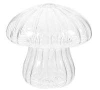 TOMETURE e Trasparente in Vetro Creativo a Forma di Fungo per Fiori, Decorativo Complemento D'arredo e Funzionale per Ufficio e Casa