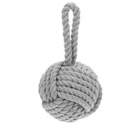 TOMETURE Fermaporta Decorativo a Sfera in Cotone Robusto, Bloccaporta Appesantito per Uso Domestico, Protezione per Porte su Moquette, Legno e Piastrelle, Design a Palla Grigio per Casa