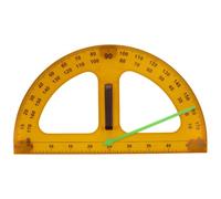 TOMETURE Goniometro Didattico Semi-cerchio in Plastico Arancia Manico Facile da Tenere e Leggero per Insegnanti in Aula di Matematica