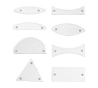 TOMETURE Kit di esperimenti ottici da 8 pezzi: set di lenti a scatola di raggi geometrici - collezione di prismi biconvessi/concavi per l'insegnamento STEM in laboratori di fisica a casa.