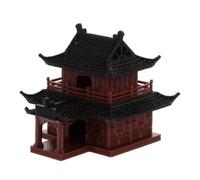 TOMETURE Mini Padiglione Giapponese Marrone in Plastica, Classico | Dettaglio Elevato, Design Paesaggio in Miniatura, per Acquario e Bonsai
