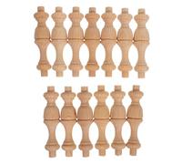 TOMETURE Mini Pilastri in Legno Naturale 7,5x1,8 Cm Set da 12 Pezzi, Colonne Romane Eleganti per Progetti Fai da Te e Scale Interne, Struttura Robusta