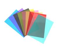 TOMETURE Pellicole Filtranti in Pvc Colorate 9 Pezzi, Alta Trasparenza e Resistenza, Leggere e Pratiche per Illuminazione Fotografica Outdoor