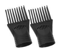 TOMETURE Pettine e Ugello in Plastica Nero 2 Pezzi Accessori per Asciugacapelli Adatti a Vari Tipi di Capelli