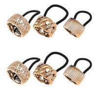 TOMETURE Polsini per Coda di Cavallo Color Oro in Plastica Set 6 Pezzi Chiusura a Molla un Look Elegante e Chic Adatti a Diversi Tipi di Chioma