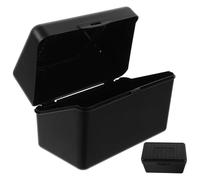 TOMETURE Porta Carte da Visita in Plastica Nero Grande Capacità, Resistente e Comodo da Trasportare, Organizer per Ufficio dal Design Semplice e Compatto