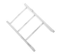 TOMETURE Portasciugamani da Bagno in Stile Rustico Mini Scaletta Portasciugamani Bianca Compatta Decorazione a Scala Salvaspazio per Arredamento Bagno Country