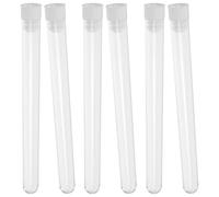 TOMETURE Provette Contenitore Portatile 100 in Plastica Trasparente Tappo per Aghi da Cucito e Piccoli Oggetti per Uffici