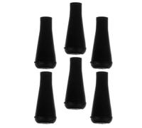 TOMETURE Punte di da Gioco in Gomma Flessibile Nere 6 Pezzi 8 MM per Tiro L'Arco, Facili da Montare e Smontare, Perfette per Allenamento e Divertimento