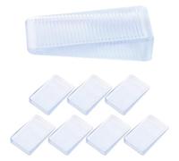 TOMETURE Set da 8 Pezzi di Zeppe in Pvc Bianche per Mobili, Livellanti per Tavolo, Protezione Pavimenti e Stabilizzazione di Basi Irregolari in Casa