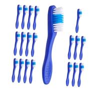 TOMETURE Spazzolini da Denti in Plastico Facili da Usare e Setole in Nailon Mini Ultrasoft 20 Pezzi Manico Corto per Detenuti in Istituti Penitenziari