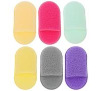 TOMETURE Spugna Pulizia Viso 6pezzi in Materiale Idrofilo Non-lattice, Esfoliante per Pori Profondi e Rimozione Olio in Uso Quotidiano Colore Casuale