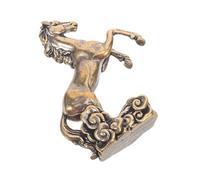 TOMETURE Statuetta Duratura in Dorato Decorazione per Ottone Cavallo e Capodanno Cinese 2026, Design Classico Lucentezza Portafortuna Feng Shui Desktop