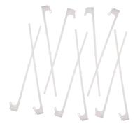 TOMETURE Supporto per Bandiera da Auto 10 Pezzi in Plastica Bianca senza Sbavature Facile da Installare per Auto Elettriche e Autobus