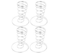 TOMETURE Supporto per Gelato in Acciaio Inossidabile Argento 4 Pezzi, Stand Cono Gelato Resistente e Facile da Pulire, per Ristoranti e Bancarelle Alimentari