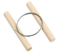 TOMETURE Utensile da Taglio per Argilla Filo D’Acciaio e Manico in Legno, Set 2 Pezzi per Ceramica e Terracotta, Strumento Artigianale per Modellare Argilla Fai da Te, Adatto a Scultori