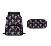 Tomeusey Set di zaini per bambini da 30,5 cm, con astuccio, organizer per libri scolastici, per scuola materna, scuola elementare, Koala Cherry