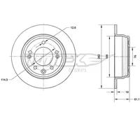 TOMEX Brakes 2x Disco Ø262mm Posteriore Pieno per Hyundai i30 1.4 1.6 Crdi Kia