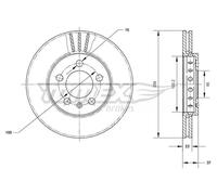 TOMEX Brakes 2x Disco Freni Anteriore Ø256 MM Ventilato per VW Golf IV 1J1 1.4