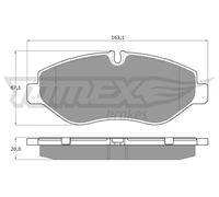 TOMEX brakes Kit pastiglie freni Anteriore per IVECO DAILY III Kasten/Kombi TX