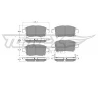 TOMEX brakes Kit pastiglie freni Anteriore per TOYOTA Yaris Hatchback (P1) TX