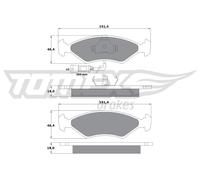 TOMEX brakes TX 10-282 Kit pastiglie freni Anteriore per FORD FIESTA III (GFJ)