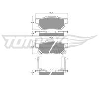TOMEX brakes TX 10-99 Kit pastiglie freni Posteriore