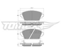 TOMEX brakes TX 12-63 Kit pastiglie freni Anteriore per NISSAN ALMERA TINO (V10)