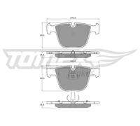 TOMEX brakes TX 17-38 Kit pastiglie freni Posteriore per BMW 3 Limousine (E90)