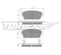 TOMEX brakes TX 17-45 Kit pastiglie freni Posteriore per HYUNDAI GENESIS Coupe