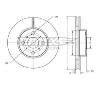 TOMEX Freni 2X Dischi Freno Anteriori Ø255 Mm Per Toyota Yaris SCP1_ NLP1_ NCP1_