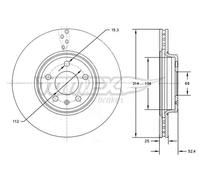 TOMEX Freni 2X Disco Freno Anteriore Ø314 Mm Ventilato Per Audi A4 Avant 8K5 B8