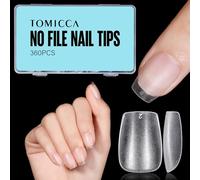 TOMICCA Capsula Americana Unghie 15 Dimensioni False Unghie, Scrigno Ultra Breve Copertura Completa, Posa Americana Capsula per Diy Nail Art E Studi Di Manicure, 360 Pezzi