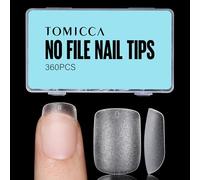 TOMICCA Capsula Americana Unghie 15 Dimensioni False Unghie, Squoval Ultra Breve Copertura Completa Posa Americana Capsula per Diy Nail Art E Studi Di Manicure, 360 Pezzi