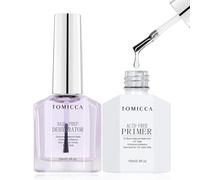TOMICCA Primer per unghie in gel e disidratante per unghie Set, 15 ml Primer per unghie e preparatore disidratante, preparatore disidratante senza acidi per smalto gel UV