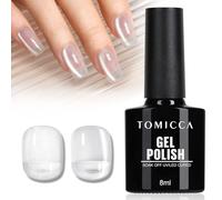 TOMICCA - Smalto in gel UV effetto Cat Eye, argento 9D, smalto per lampada UV/LED, per manicure fai da te o per saloni, 8 ml