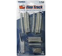 TOMIX N Gauge 1750 Wide PC Curve Rail C605-10-WP (F) 4 pezzi + S70-WP x set...