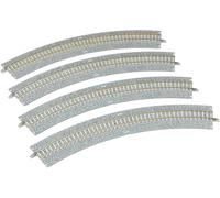 TOMIX N Gauge 1771 wide PC curve rail C280-45-WP set da 4 pezzi / modello...