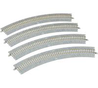 TOMIX N Gauge 1771 wide PC curve rail C280-45-WP set da 4 pezzi / modello fer...
