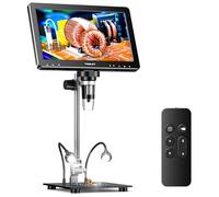 TOMLOV DM9 Max Microscopio Digitale da 10,1 Pollici HDMI, 20MP Lente d'ingrandimento per Monete/Saldatura con Schermo IPS HD, Regalo per Adulti, con 10 Luci LED Regolabili, Compatibile PC/TV