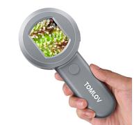 TOMLOV P10 Microscopio Digitale per Adulti Bambini con Schermo da 2", Lente d’Ingrandimento per Gioiellieri Portatile con Luce, Lente da Mano per Monete da Collezione, Lente Tascabile per Tricomi