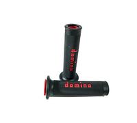 Tommaselli Manopola Racing Nero-Rosso, 126 mm, Gomma, per Moto da Strada e Scooter